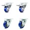 Service Caster 3.5 Inch Blue Polyurethane Wheel Swivel Top Plate Caster Total Lock Brake, 2PK SCC-TTL20S3514-PPUB-BLUE-2-S-2 - alternate 1